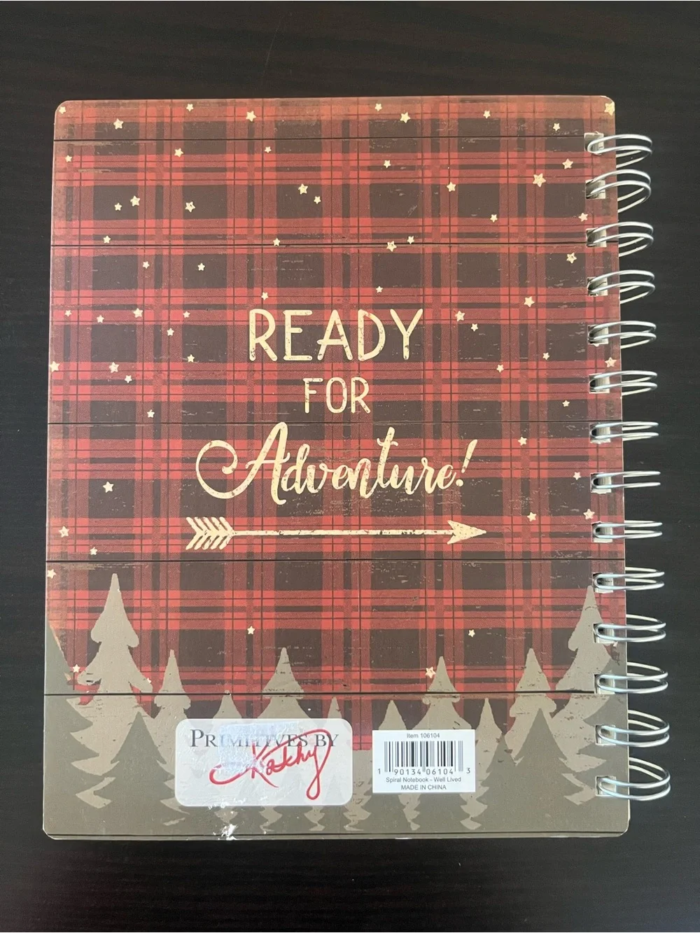 Spiral Journal — Red Plaid Camper Cover, Outdoor Life
